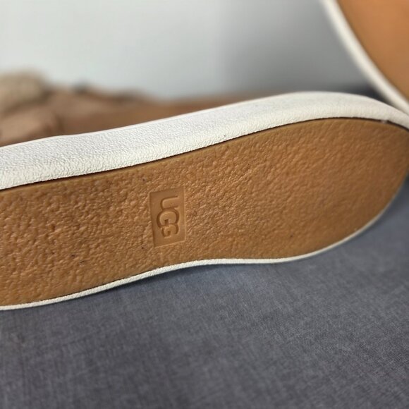 Women's UGG Olive High-Top Sneaker Nubuck Sheepskin Zip - Size 7.5 - Picture 5 of 10